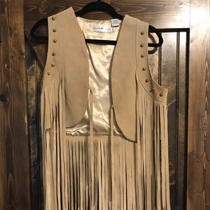 Leather Fringe Vest